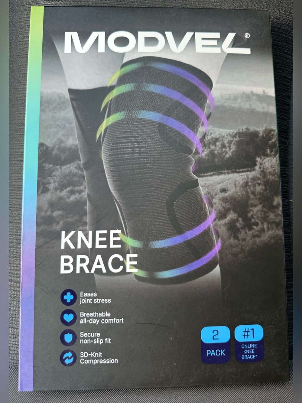 Knee Brace  Supportive Compression Sleeve Unisex XL White